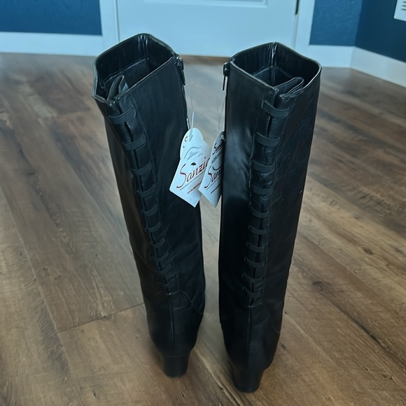 Sanzia | Andrea PLUS Black Leather Boots (NWOB, waterproof, adjustable calf) - Picture 2 of 4